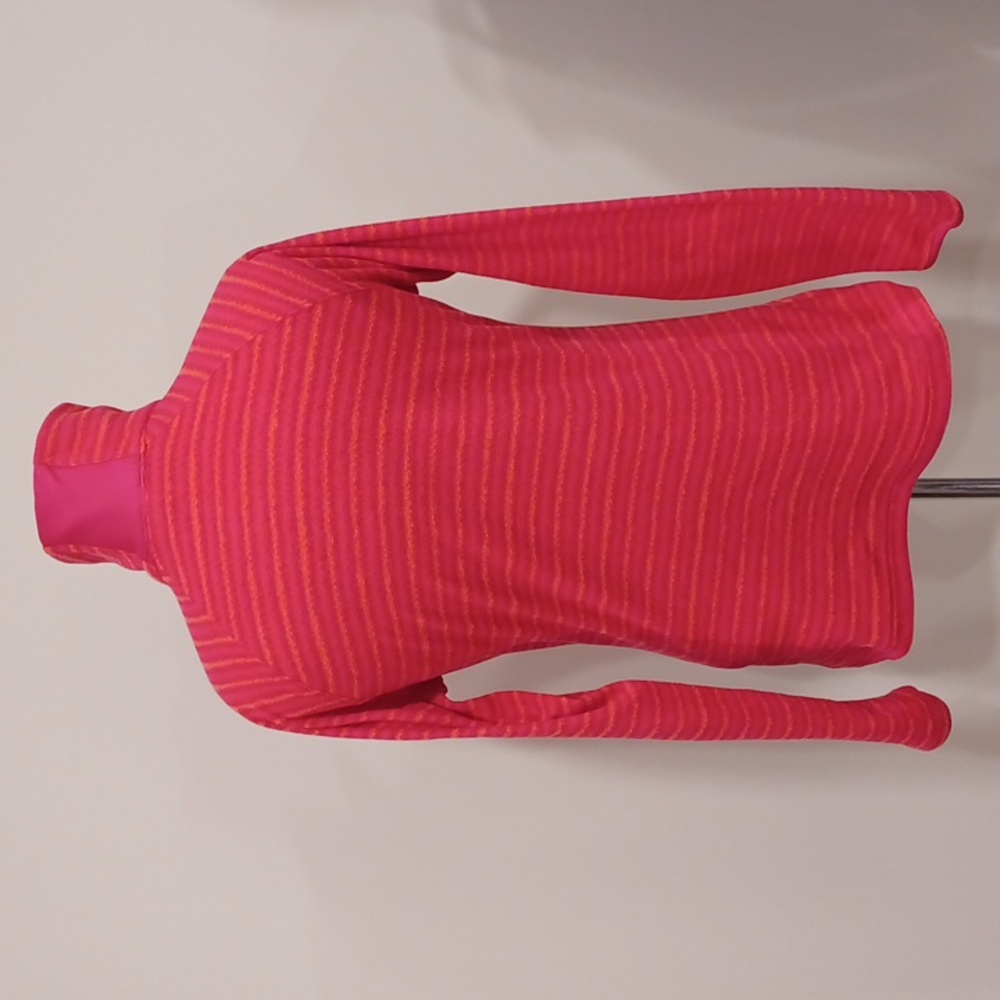 Columbia Glacial Fleece Striped Pink/Orange 1/4 Zip Top- Sz. Sm - Picture 5 of 8